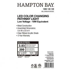 Low Voltage Bronze LED Path Light with Adjustable Color by Hampton Bay -Hampton Bay Sales millennium bronze hampton bay path lights iwv1501l 4 44 1000