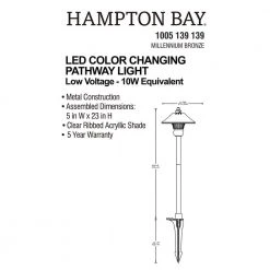 Low Voltage Bronze LED Path Light with Adjustable Color by Hampton Bay -Hampton Bay Sales millennium bronze hampton bay path lights iwv1501l 4 4f 1000