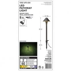 Pelham 3-Watt Millennium Bronze Outdoor Integrated LED Landscape Path Light by Hampton Bay -Hampton Bay Sales millennium bronze hampton bay path lights jef1501l 3 4f 1000