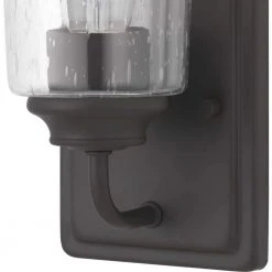 Evangeline 4.5 in. 1-Light Modern Bronze Indoor Wall Farmhouse Sconce with Clear Seeded Glass Shade by Hampton Bay 25 Evangeline 4.5 in. 1-Light Modern Bronze Indoor Wall Farmhouse Sconce with Clear Seeded Glass Shade by Hampton Bay -Hampton Bay Sales modern bronze hampton bay vanity lighting 1014hbmbzdi 76 1000