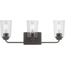 Evangeline 23 in. 3-Light Modern Bronze Farmhouse Bathroom Vanity Light with Clear Seeded Glass Shades by Hampton Bay -Hampton Bay Sales modern bronze hampton bay vanity lighting 1016hbmbzdi 44 1000
