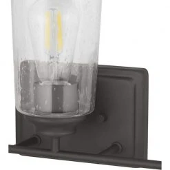 Evangeline 23 in. 3-Light Modern Bronze Farmhouse Bathroom Vanity Light with Clear Seeded Glass Shades by Hampton Bay -Hampton Bay Sales modern bronze hampton bay vanity lighting 1016hbmbzdi fa 1000