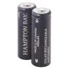 Lithium Phosphate 1000 mAh Solar Rechargeable 18500 Batteries (2-Pack) by Hampton Bay