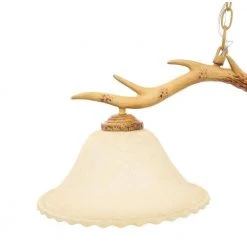 2-Light Natural Antler Kitchen Island Light with Sunset Glass Shades by Hampton Bay -Hampton Bay Sales natural antler hampton bay chandeliers 17192 1d 1000