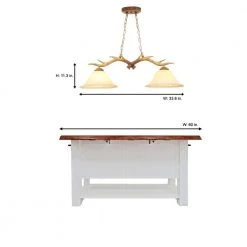 2-Light Natural Antler Kitchen Island Light with Sunset Glass Shades by Hampton Bay -Hampton Bay Sales natural antler hampton bay chandeliers 17192 a0 1000