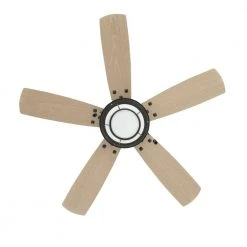 North Shoreline 46 in. LED Indoor/Outdoor Natural Iron Ceiling Fan with Light Kit by Hampton Bay -Hampton Bay Sales natural iron hampton bay ceiling fans with lights 51546 4f 1000