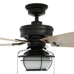 North Shoreline 46 in. LED Indoor/Outdoor Natural Iron Ceiling Fan with Light Kit by Hampton Bay -Hampton Bay Sales natural iron hampton bay ceiling fans with lights 51546 c3 1000