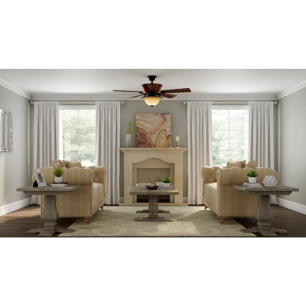 Radcliffe 52 in. Indoor/Outdoor Natural Iron Ceiling Fan with Light Kit by Hampton Bay 2 Radcliffe 52 in. Indoor/Outdoor Natural Iron Ceiling Fan with Light Kit by Hampton Bay - Image 2