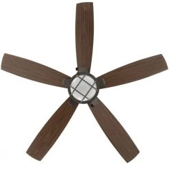 Seaport 52 in. LED Indoor/Outdoor Natural Iron Ceiling Fan with Light Kit by Hampton Bay -Hampton Bay Sales natural iron hampton bay ceiling fans with lights al634 ni 77 1000