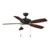 Gazebo III 52 in. Indoor/Outdoor Natural Iron Ceiling Fan with Light Kit by Hampton Bay
