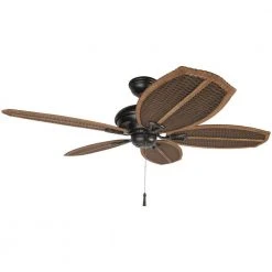 Palm Beach II 48 in. Indoor/Outdoor Natural Iron Ceiling Fan by Hampton Bay -Hampton Bay Sales natural iron hampton bay ceiling fans without lights 59299 4f 1000