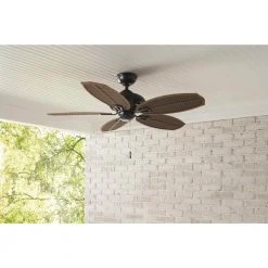 Palm Beach II 48 in. Indoor/Outdoor Natural Iron Ceiling Fan by Hampton Bay -Hampton Bay Sales natural iron hampton bay ceiling fans without lights 59299 c3 1000