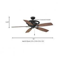 52 in. Misting Fan Outdoor Only Natural Iron Ceiling Fan by Hampton Bay -Hampton Bay Sales natural iron hampton bay ceiling fans without lights yg188m ni a0 1000