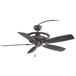 52 in. Misting Fan Outdoor Only Natural Iron Ceiling Fan by Hampton Bay -Hampton Bay Sales natural iron hampton bay ceiling fans without lights yg188m ni d4 1000