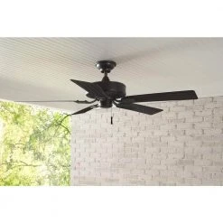 Barrow Island 52 in. Natural Iron Smart Hubspace Ceiling Fan with Remote by Hampton Bay -Hampton Bay Sales natural iron hampton bay ceiling fans without lights yg529 ni hs a0 1000
