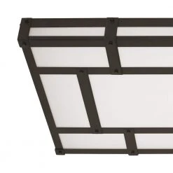 18.5 in. Linear 1-Light Natural Iron Dimmable LED Flush Mount by Hampton Bay -Hampton Bay Sales natural iron hampton bay flush mount lights hb1517l4 151 40 1000