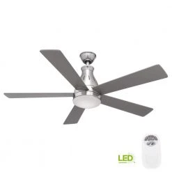 Cobram 48 in. Integrated LED Indoor Nickel Ceiling Fan with Light Kit and Remote Control by Hampton Bay 20 Cobram 48 in. Integrated LED Indoor Nickel Ceiling Fan with Light Kit and Remote Control by Hampton Bay -Hampton Bay Sales nickel hampton bay ceiling fans with lights cf548kr 160 bn 1f 1000
