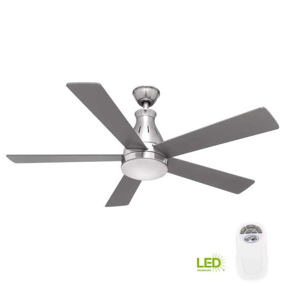 Cobram 48 in. Integrated LED Indoor Nickel Ceiling Fan with Light Kit and Remote Control by Hampton Bay 9 Cobram 48 in. Integrated LED Indoor Nickel Ceiling Fan with Light Kit and Remote Control by Hampton Bay - Image 9