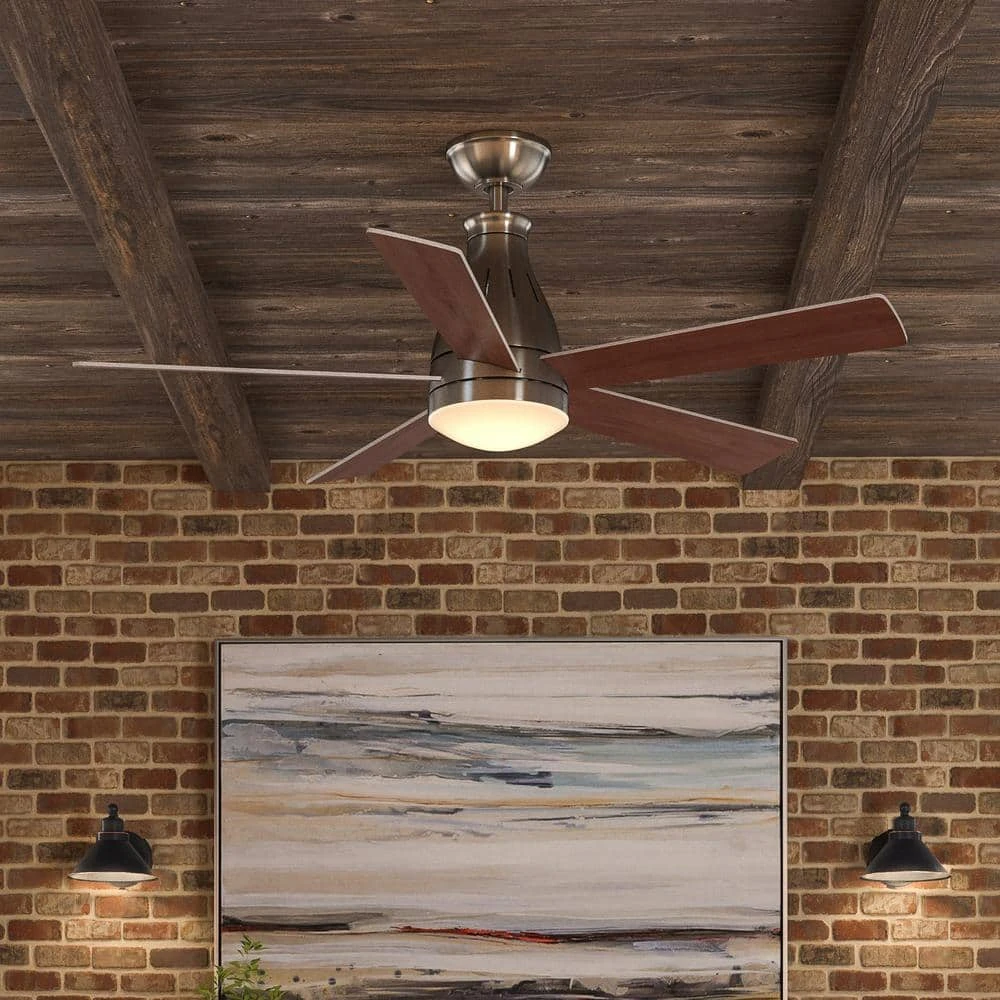 Cobram 48 in. Integrated LED Indoor Nickel Ceiling Fan with Light Kit and Remote Control by Hampton Bay 12 Cobram 48 in. Integrated LED Indoor Nickel Ceiling Fan with Light Kit and Remote Control by Hampton Bay - Image 12