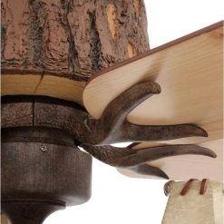 Lodge 52 in. LED Nutmeg Ceiling Fan with Light and Remote Control by Hampton Bay -Hampton Bay Sales nutmeg hampton bay ceiling fans with lights yg098b nm 66 1000