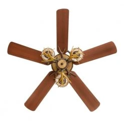 Lodge 52 in. LED Nutmeg Ceiling Fan with Light and Remote Control by Hampton Bay -Hampton Bay Sales nutmeg hampton bay ceiling fans with lights yg098b nm c3 1000