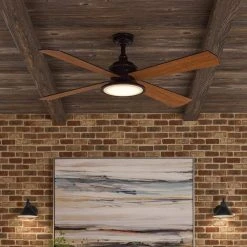 Valle Paraiso 52 in. Indoor Oil-Rubbed Bronze Ceiling Fan with Light Kit and Remote Control by Hampton Bay -Hampton Bay Sales oil rubbed bronze hampton bay ceiling fans with lights 14036 1d 1000