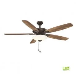 Menage 56 in. Integrated LED Indoor Low Profile Oil Rubbed Bronze Ceiling Fan with Light Kit by Hampton Bay 13 Menage 56 in. Integrated LED Indoor Low Profile Oil Rubbed Bronze Ceiling Fan with Light Kit by Hampton Bay -Hampton Bay Sales oil rubbed bronze hampton bay ceiling fans with lights 14661 1d 1000