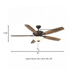Menage 56 in. Integrated LED Indoor Low Profile Oil Rubbed Bronze Ceiling Fan with Light Kit by Hampton Bay 12 Menage 56 in. Integrated LED Indoor Low Profile Oil Rubbed Bronze Ceiling Fan with Light Kit by Hampton Bay -Hampton Bay Sales oil rubbed bronze hampton bay ceiling fans with lights 14661 a0 1000