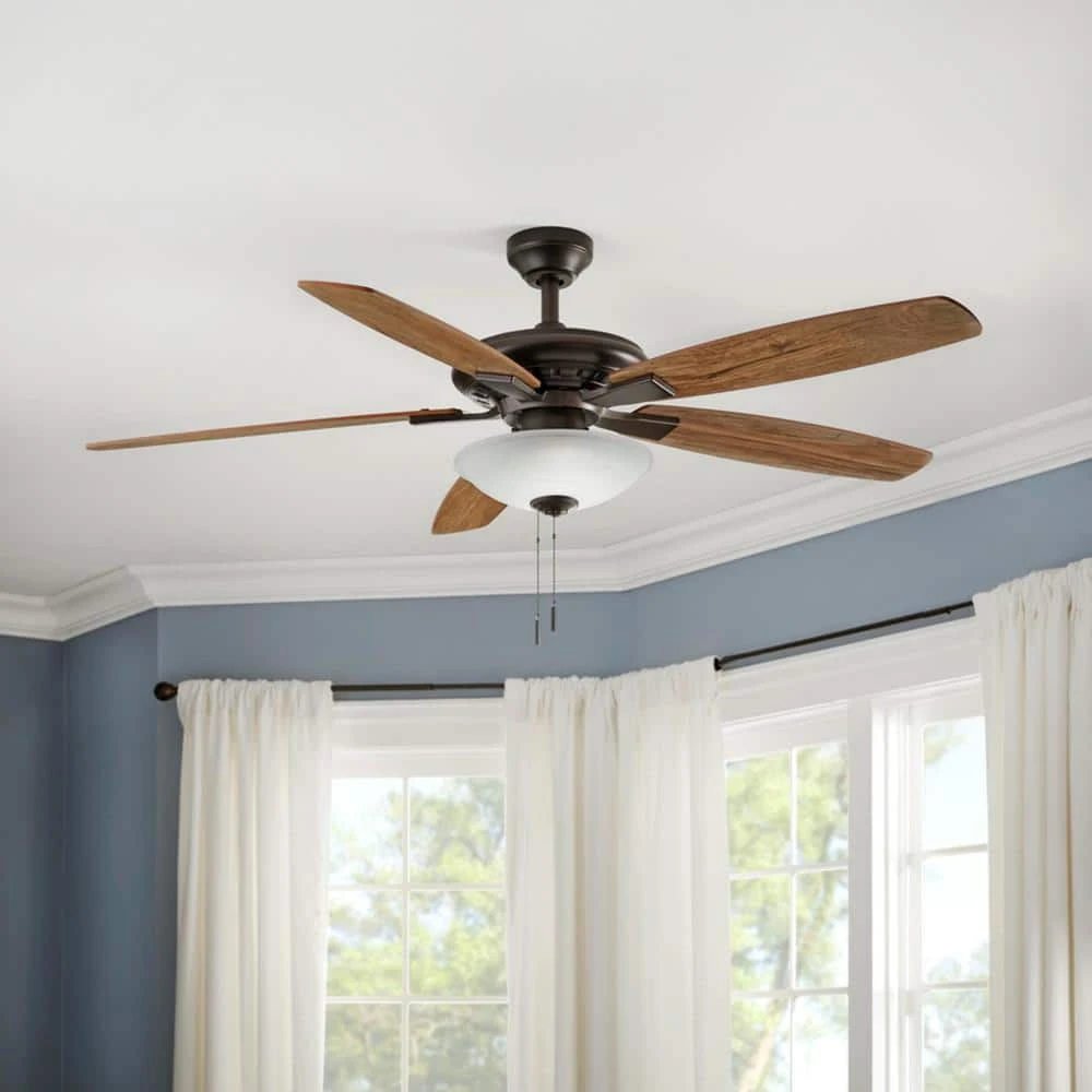 Menage 56 in. Integrated LED Indoor Low Profile Oil Rubbed Bronze Ceiling Fan with Light Kit by Hampton Bay 7 Menage 56 in. Integrated LED Indoor Low Profile Oil Rubbed Bronze Ceiling Fan with Light Kit by Hampton Bay - Image 7