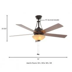 Everbilt 54 in. Indoor Oil-Rubbed Bronze Ceiling Fan with Light Kit by Hampton Bay -Hampton Bay Sales oil rubbed bronze hampton bay ceiling fans with lights 14928 a0 1000