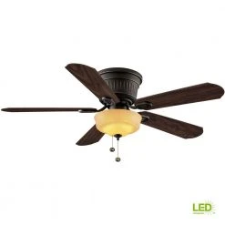 Lynwood 52 in. LED Indoor Oil Rubbed Bronze Ceiling Fan with Light Kit by Hampton Bay -Hampton Bay Sales oil rubbed bronze hampton bay ceiling fans with lights 36945 77 1000