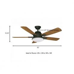 Latham 52 in. LED Indoor Oil Rubbed Bronze Ceiling Fan with Light Kit and Remote Control by Hampton Bay -Hampton Bay Sales oil rubbed bronze hampton bay ceiling fans with lights 51353 a0 1000