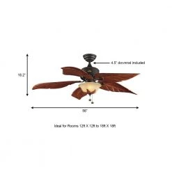 Antigua Plus 56 in. LED Indoor Oil Rubbed Bronze Ceiling Fan with Light Kit by Hampton Bay -Hampton Bay Sales oil rubbed bronze hampton bay ceiling fans with lights 73540 a0 1000