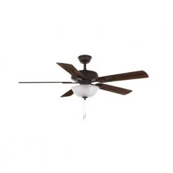 Larson 52 in. LED Oil Rubbed Bronze Ceiling Fan with Light Kit by Hampton Bay -Hampton Bay Sales oil rubbed bronze hampton bay ceiling fans with lights al420 orb 1d 1000
