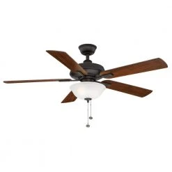 Larson 52 in. LED Oil Rubbed Bronze Ceiling Fan with Light Kit by Hampton Bay -Hampton Bay Sales oil rubbed bronze hampton bay ceiling fans with lights al420 orb 1f 1000
