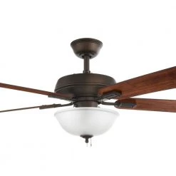 Larson 52 in. LED Oil Rubbed Bronze Ceiling Fan with Light Kit by Hampton Bay -Hampton Bay Sales oil rubbed bronze hampton bay ceiling fans with lights al420 orb 77 1000