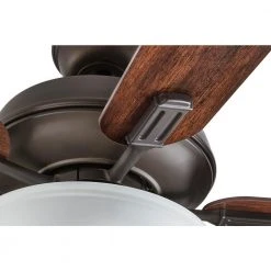 Larson 52 in. LED Oil Rubbed Bronze Ceiling Fan with Light Kit by Hampton Bay -Hampton Bay Sales oil rubbed bronze hampton bay ceiling fans with lights al420 orb c3 1000