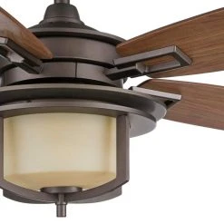 Devereaux II 52 in. LED Oil Rubbed Bronze Ceiling Fan with Light and Remote Control by Hampton Bay -Hampton Bay Sales oil rubbed bronze hampton bay ceiling fans with lights al685led orb 1d 1000