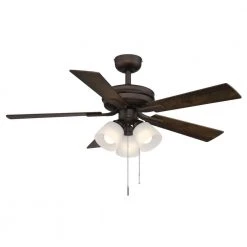 Sinclair II 44 in. Indoor Oil Rubbed Bronze LED Ceiling Fan with Light by Hampton Bay