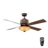 Alida 52 in. Indoor Oil-Rubbed Bronze Ceiling Fan with Light Kit and Remote Control by Hampton Bay
