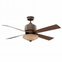 Alida 52 in. Indoor Oil-Rubbed Bronze Ceiling Fan with Light Kit and Remote Control by Hampton Bay 22 Alida 52 in. Indoor Oil-Rubbed Bronze Ceiling Fan with Light Kit and Remote Control by Hampton Bay -Hampton Bay Sales oil rubbed bronze hampton bay ceiling fans with lights yg222 orb c3 1000