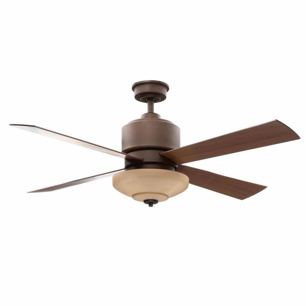 Alida 52 in. Indoor Oil-Rubbed Bronze Ceiling Fan with Light Kit and Remote Control by Hampton Bay 8 Alida 52 in. Indoor Oil-Rubbed Bronze Ceiling Fan with Light Kit and Remote Control by Hampton Bay - Image 8
