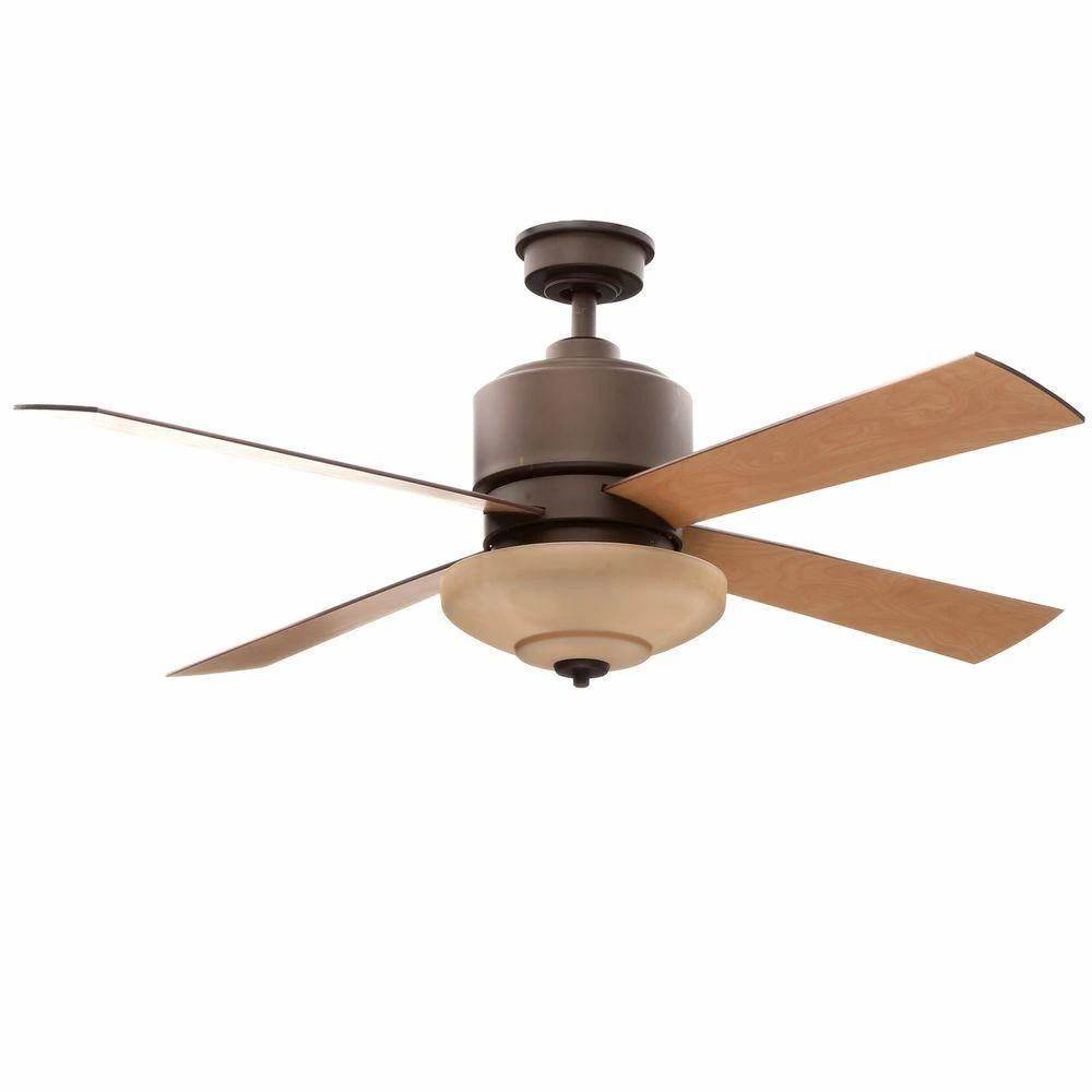 Alida 52 in. Indoor Oil-Rubbed Bronze Ceiling Fan with Light Kit and Remote Control by Hampton Bay 14 Alida 52 in. Indoor Oil-Rubbed Bronze Ceiling Fan with Light Kit and Remote Control by Hampton Bay - Image 14