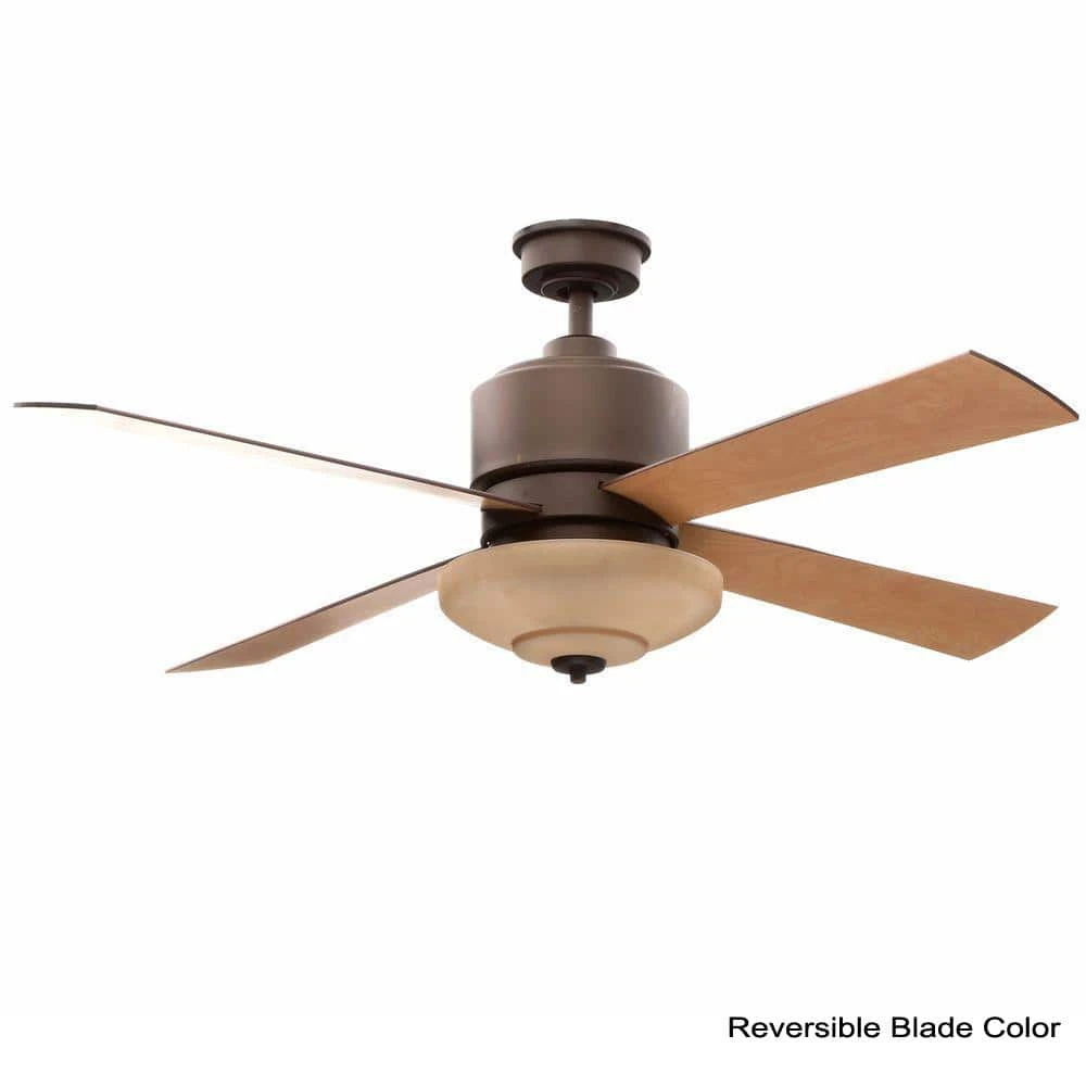 Alida 52 in. Indoor Oil-Rubbed Bronze Ceiling Fan with Light Kit and Remote Control by Hampton Bay 2 Alida 52 in. Indoor Oil-Rubbed Bronze Ceiling Fan with Light Kit and Remote Control by Hampton Bay - Image 2