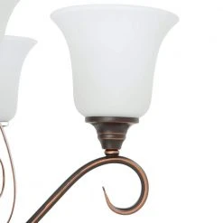 Westwood 5-Light Oil-Rubbed Bronze Chandelier with Frosted White Glass Shades by Hampton Bay -Hampton Bay Sales oil rubbed bronze hampton bay chandeliers iay8115a 4 66 1000