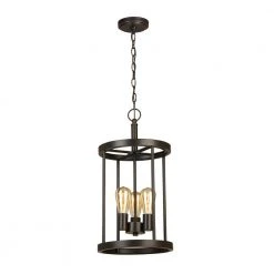 Moreland 3--Light Bronze Pendant by Hampton Bay