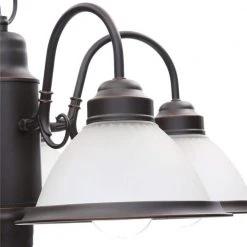 Halophane 5-Light Oil Rubbed Bronze Chandelier with Frosted Ribbed Glass Shades by Hampton Bay 16 Halophane 5-Light Oil Rubbed Bronze Chandelier with Frosted Ribbed Glass Shades by Hampton Bay -Hampton Bay Sales oil rubbed bronze hampton bay chandeliers wb0390 orb 1d 1000