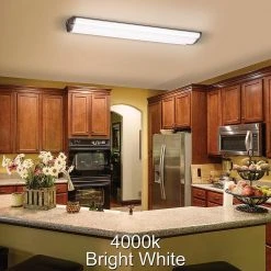 4 ft. Vintage Inspired Oil Rubbed Bronze Selectable LED Flush Mount Ceiling Light 3600 Lumens 3000K 4000K 5000K by Hampton Bay -Hampton Bay Sales oil rubbed bronze hampton bay flush mount lights 54486111 1d 1000