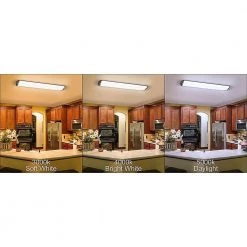 4 ft. Vintage Inspired Oil Rubbed Bronze Selectable LED Flush Mount Ceiling Light 3600 Lumens 3000K 4000K 5000K by Hampton Bay -Hampton Bay Sales oil rubbed bronze hampton bay flush mount lights 54486111 40 1000