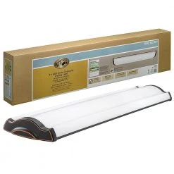 4 ft. Vintage Inspired Oil Rubbed Bronze Selectable LED Flush Mount Ceiling Light 3600 Lumens 3000K 4000K 5000K by Hampton Bay